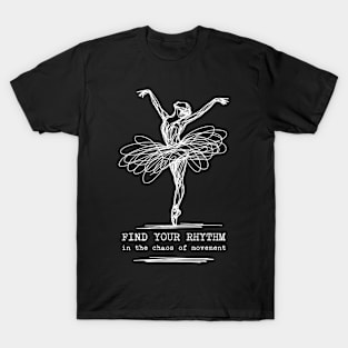 Minimalist Ballerina Dance Chaos Lines | T Shirt Design T-Shirt